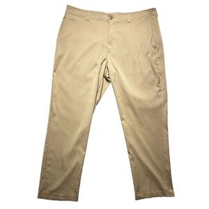 Pro Tour Golf Pants Mens 38x28 Khaki Tan Polyester Blend Performance Classic